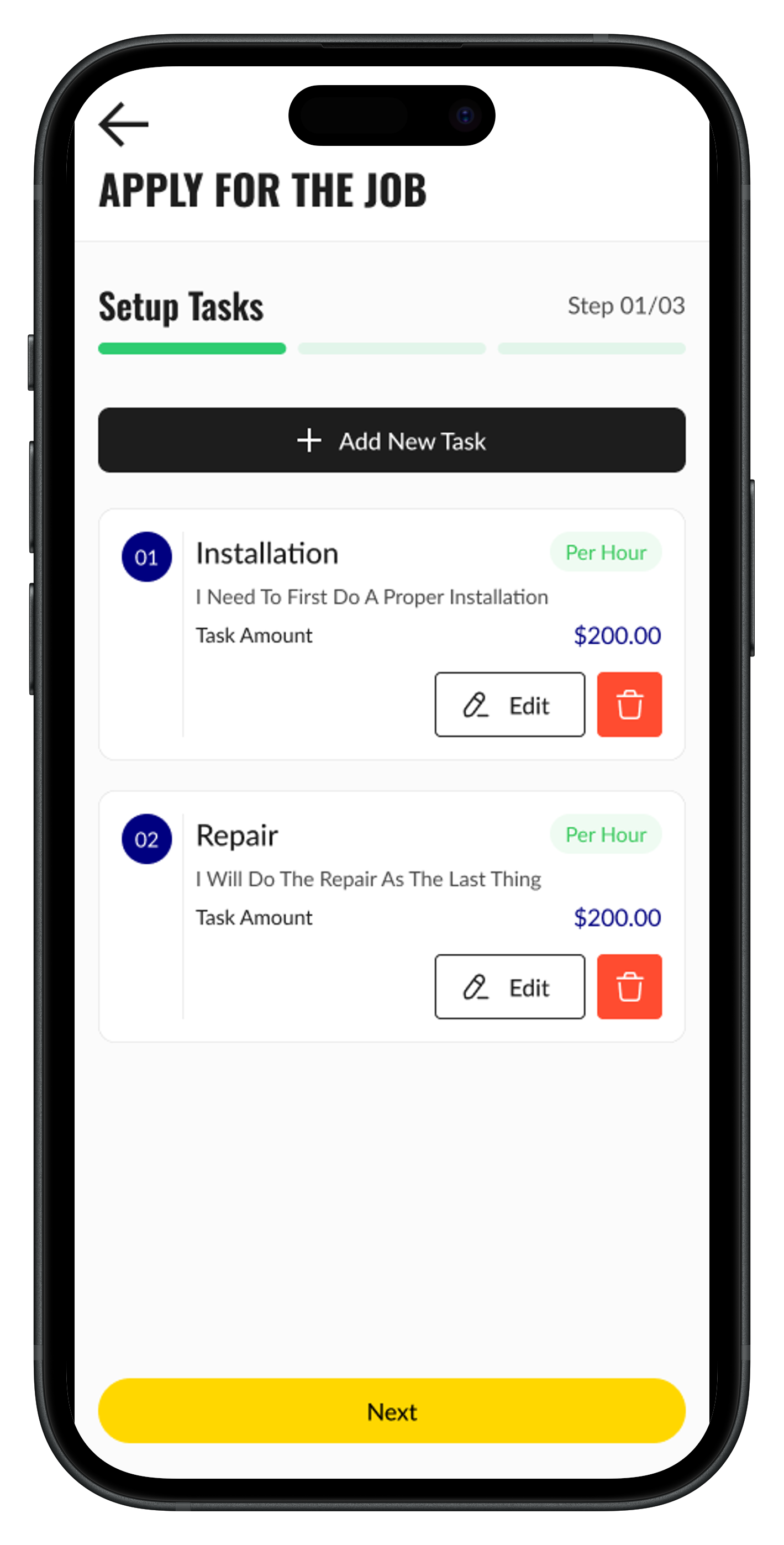 Create proposals with custom tasks